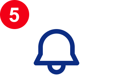 Configuras tus alarmas por SMS o Mail